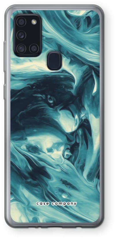 Case Company® - Hoesje geschikt voor Samsung Galaxy A21s hoesje - Dreaming About Whales - Soft Cover Telefoonhoesje - Bescherming aan alle Kanten en Schermrand
