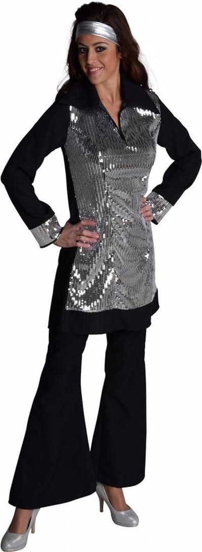 Broek Hippie zwart dames - Maat 46/48