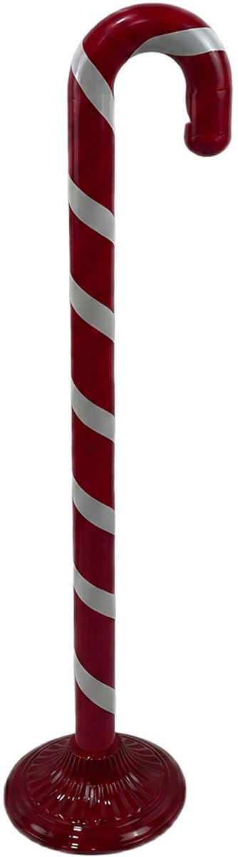 Clayre & Eef Kerstdecoratie Zuurstok Rood Metaal