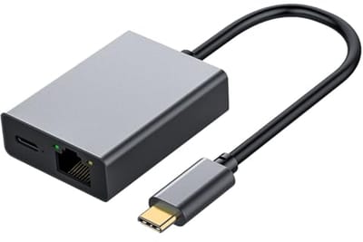 USB C naar Ethernet Adapter 1000 Mbps - Oplaadadapter en Netwerkoplossing voor Laptop en Mobiele Apparaten