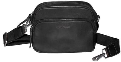 House of Sajaco Oslo Crossbodytas Kleine Dames - Leer - Zwart