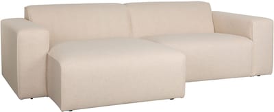 Zuiver Sofa Milka 3-zitsbank Chaise longue Links Zand - Crème