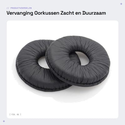 Dailygoods- Oorkussen Vervanging Zacht - Oorkussen DJ1200 - Oorkussen DJ1210 - Duurzaam - Elastisch - Basversterking - Oorkussens