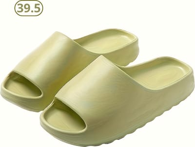 Bovista Comfortabele Slippers - Badslippers - Teenslippers - Anti-Slip Slides - Flip Flops - Stevig Voetbed - Groen - Maat 39.5