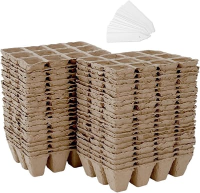 Composteerbare Potten - Kweekpotjes Turfpotjes - Zaaien Kweken - Verdikte Samenstelling - 40 Stuks - Bruin