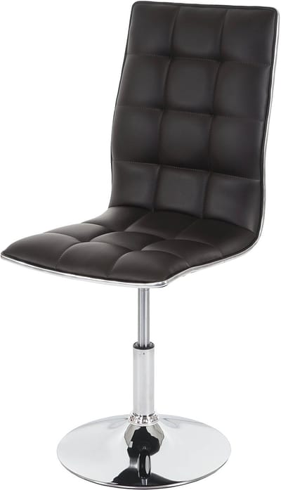 Set van 2 eetkamerstoelen MCW-C41, keukenstoel, in hoogte verstelbaar, draaibaar, kunstleer MVG-gecertificeerd ~ bruin