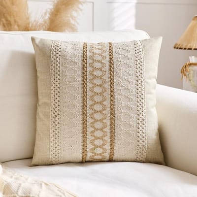Oreiller Style Bohème Ethnique Coton et Lin Style Oreiller Salon Canapé Oreiller Rétro Wabi Savanna Coussin de Chevet Housse d'Oreiller 45x45-single pillowcase