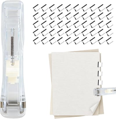 Nietmachine Bureau - Documenten Binder - Papier Bevestigen - Oplaadbaar Ontwerp - 8 x 8 x 6 cm - Transparant
