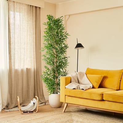 Decoratieve Kunstplant - Nep Plant Bamboe - Binnen Buiten Decoratie - Onderhoudsvrij Realistisch - 100cm Hoog - Bamboe Oosters
