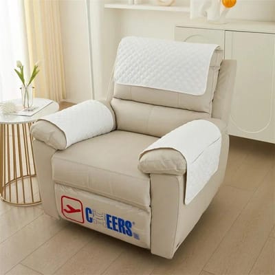 3 STUKS Hoofdsteunhoes voor Relaxfauteuil Effen Kleur Enkele Banken Combinatie Slipcover met Opbergzakken Stofdichte Sofahoes