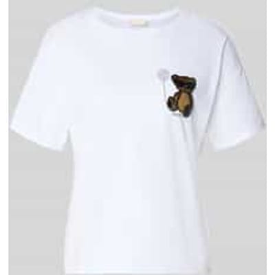 regular fit T-shirt met siersteentjes