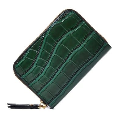 Luxe Pasjeshouder Met Krokodillenleer Patroon I Creditcardhouder I Met Geldvak I Pasjes Houder I Wallet I PU Leer I Portemonnee I Groen