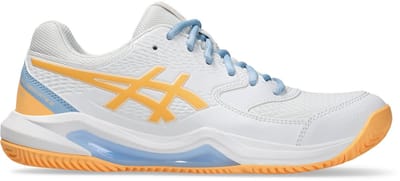 ASICS Gel-Dedicate 8 Padel - Padelschoenen - 36 - White/Orange Glow / Wit Oranje - Padel - Court