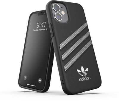 adidas Moulded Case PU Woman PC en TPU logo hoesje voor iPhone 12 mini - zwart