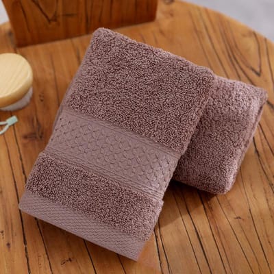 Xinjiang Gekamd Lang Fluweel Katoen Handdoek Puur Katoen Effen Kleur Volwassen Gezichtswassen 35*75cm±2 brown