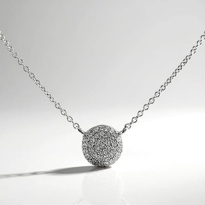 Cavill - Zilveren Halsketting - 925 Sterling Zilver Geplatineerd - 28 Cambodjaanse Zirkonen 0,105 ct - Luxe Verstelbare Ketting