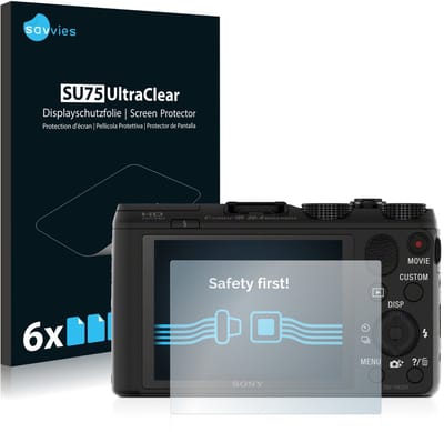 Savvies - Screenprotector voor Sony Cyber-Shot DSC-HX50 - Folie Beschermfolie transparant 6 Stuks