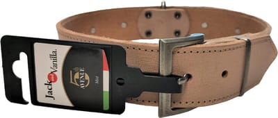 Jack and Vanilla Honden halsband leer - Lengte 50 cm - Verstelbaar 32 / 42 cm - Honden halsbanden