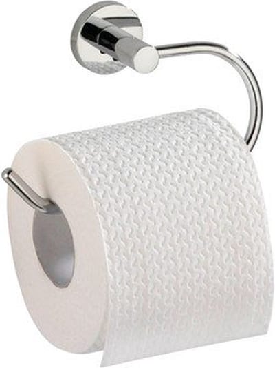 Wenko Powloc Toiletrolhouder 9.5x5x15.5cm chroom Chroom