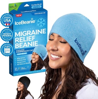 Migraine Hoofdpijn Verlichting Cap met Gel-Tech | Koelende Hoed voor Optimale Pijnbestrijding | Koude en Warme Therapie Hoofd Wrap