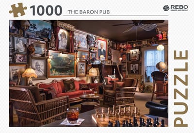 Rebo legpuzzel 1000 stukjes - The Baron Pub puzzel karton.