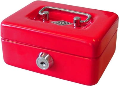 Kindergeldcassette - Spaarpot Geldkistje - Schatten Bewaren - Cilinderbeveiligingsslot - 125 cm - Rood