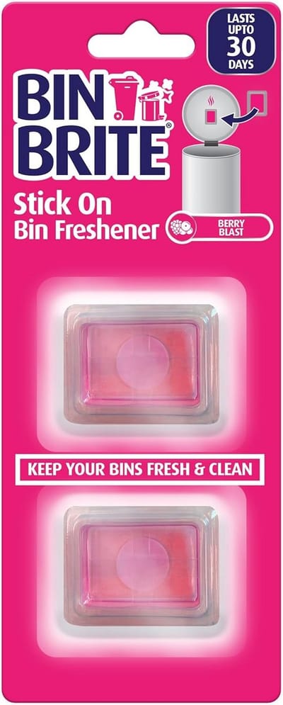 Bin Brite Stick-on Bin Refreshener – Zelfklevende Geurverfrisser voor Vuilnisbakken, Langdurige Frisheid tot 30 Dagen