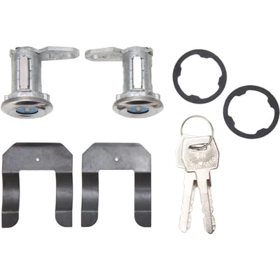 2 Jeu Cylindre de Serrure de Porte 5070001 Antivol avec Clés Remplacement Contacteur d'Allumage de Voiture pour Ford gray