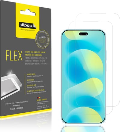 dipos – 2x Beschermfolie geschikt voor Huawei Nova 16 Ultra | 3D Full Cover Screenprotector | 100% Passend
