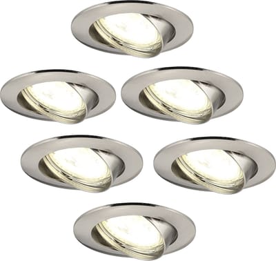 Ledvion - 6X LED Inbouwspot Amsterdam - Zwart - Dimbaar - 3W - 2700K - Ø82 mm