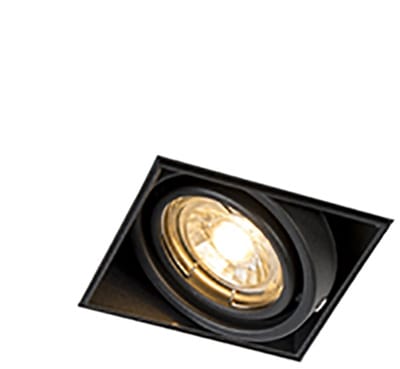 QAZQA oneon trimless 50 - Moderne Inbouwspot - 1 lichts - L 88 mm - Zwart - Woonkamer | Slaapkamer | Keuken