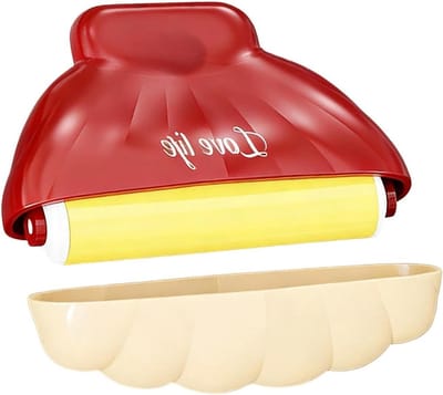 Pluisroller - Haarverwijderaar Pluizenverwijderaar - Snel schoonmaken - Herbruikbaar en wasbaar - 6x7x8 cm - Rood