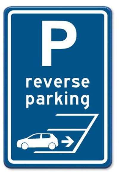 Parkeerbord Reverse Parking - blauw - Weerbestendig Aluminium - 40x60 cm - Bevestiging: Zonder bevestiging (alleen het bord)