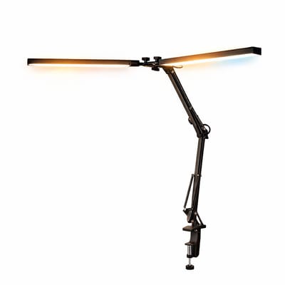 Gearner Bureaulamp LED - Dimbaar - Verstelbaar - Met Klembevestiging - Bureau Lamp - LED Desk Lamp - 3000K tot 6000K - Zwart
