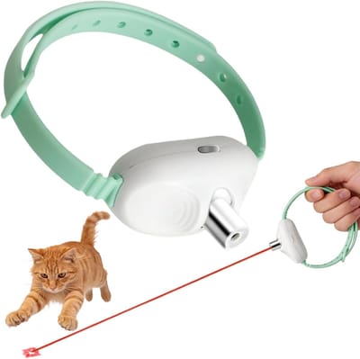 KZQ Interactief Kattenspeelgoed met - Automatisch Bewegend, USB Oplaadbaar, Verstelbaar 23-34 cm, 2 Standen, Voor Binnen en Buitenspel-groente