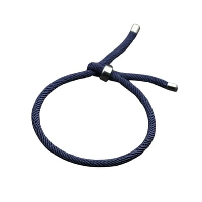 Livano Armband - Staal - Nep Zilver - Dames - Marineblauw