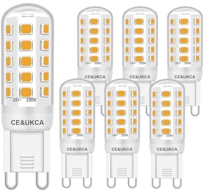 LED G9 Gloeilampen - 3 W, Vervangt 40 W en Lager, Warm Wit 2700K, Energiebesparend, Flikkert Niet, Niet Dimbaar, 430 Lumen