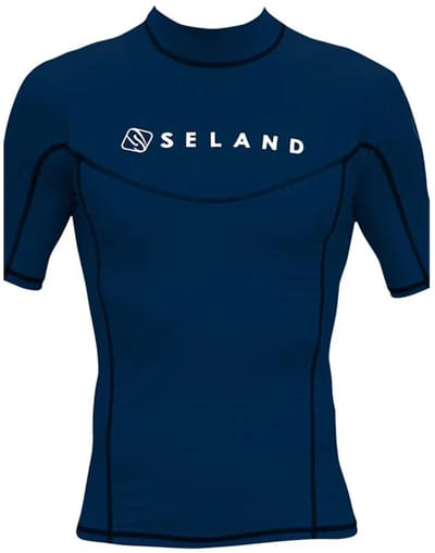 Seland Elastan Korte Mouw Rash Guard Blauw XL Man