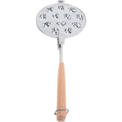 Gaufrier à noix 12 trous anti-adhésif alliage d'aluminium bois composite moule à gâteau en forme de noix pour gâteaux gaufres aux œufs L