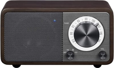 Houten Mini Bluetooth Speaker met FM Radio en AUX-ingang - Compact Geluid