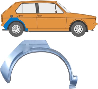 Reparatiepaneel achterspatbord voor Volkswagen Golf 1 1974-1985 / Rechts