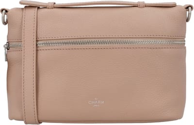 Charm London Washington Schoudertas - Handtas - Crossbody - Leer - Leren Dames Tas - Oudroze