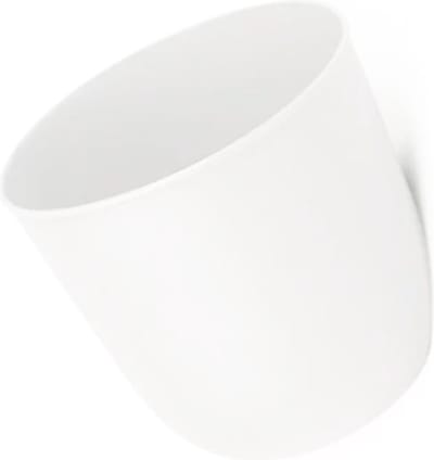 QUVIO Bloempot voor aan de wand - Bloempotten voor binnen - Bloempotten voor buiten - Bloempotten - Bloempot buiten - Bloempot binnen - Bloempotten kunststof - Plantenbak - Moestuinbak - Balkonbak - Diameter 15 cm - Wit