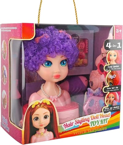 Oefenhoofd Meisjes - Haar Styling Poppenhoofd - Fantasie Spelen - 31 Delige Accessoires Set - 198 cm Hoog