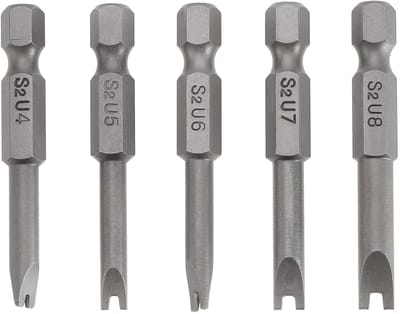 Dailygoody - U-Vorm Magnetische Schroevendraaier Bit Set - 5-delig - 50 mm - U4 U5 U6 U7 U8 - Perfect voor Elektrische Boren en Schroevendraaiers - Id...