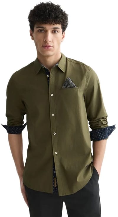 Scotch & Soda 184701 Overhemd Met Lange Mouwen Groen M Man