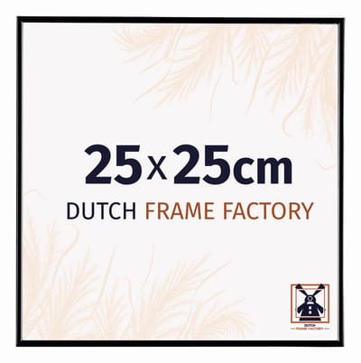 Fotolijst 25x25 cm - Kunststof - Zwart Hoogglans - Easy