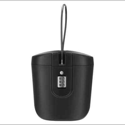 Draagbare Mini Cipher Box - Veilige Opbergdoos voor Binnen en Buiten, Reisveilig (Zwart)