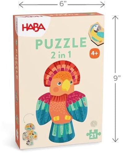 2in1 Papegaai Puzzel voor Kinderen - Creatief Puzzelen en Omdraaien