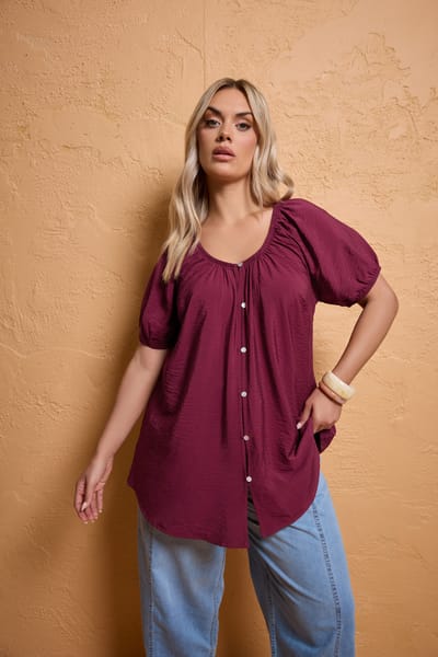 Yours Bordeauxrode Blouse Size 42